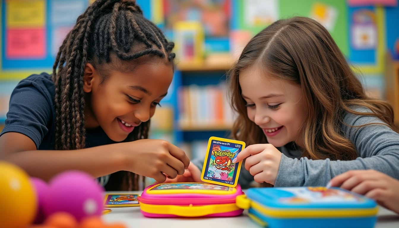 découvrez comment, à l'école, des élèves se lancent dans un échange surprenant : une carte de collection rare troquée contre un simple goûter. une histoire amusante qui illustre l'art du troc dans la cour de récréation !