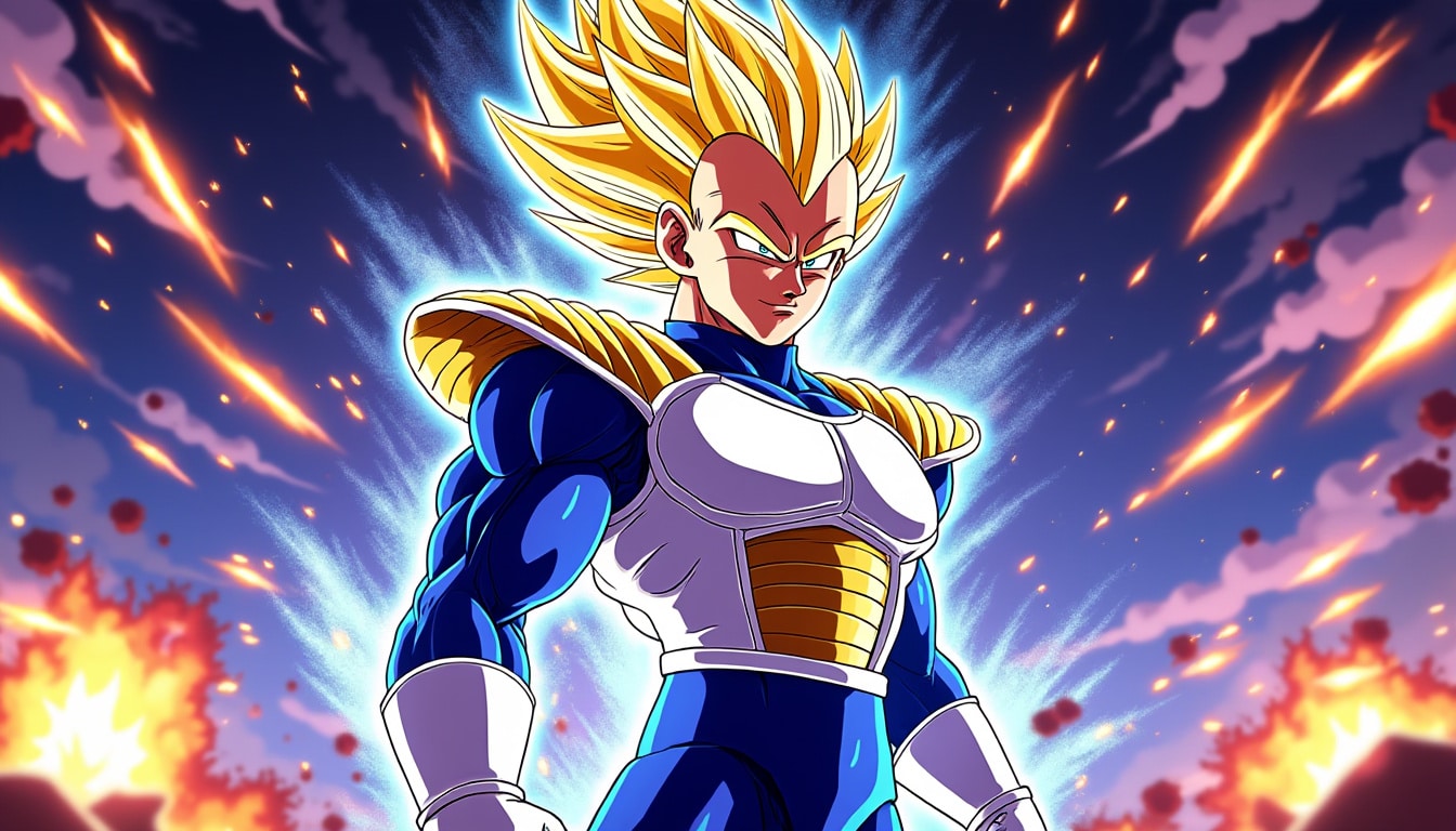 découvrez enfin la revanche de vegeta ! après des années d’attente, le prince des saiyans atteint pour la première fois la transformation super saiyan dans une scène épique et pleine d’émotions. ne manquez pas ce moment légendaire de dragon ball.