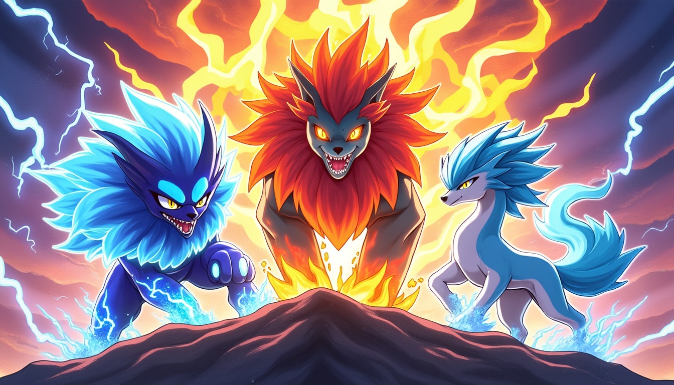 découvrez la nouvelle extension du jcc pokémon mettant en vedette raikou, entei et suicune. plongez dans cette source secrète et explorez les cartes inédites de ces légendaires emblématiques !