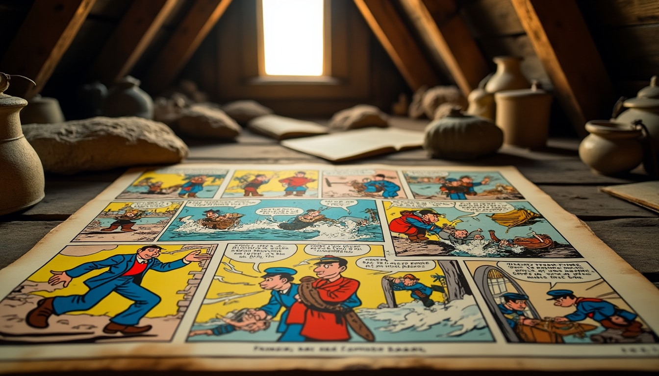 une planche originale de tintin, récemment découverte dans un grenier, suscite l’effervescence sur le marché de l’art. découvrez comment cette trouvaille exceptionnelle bouleverse les collectionneurs et experts.