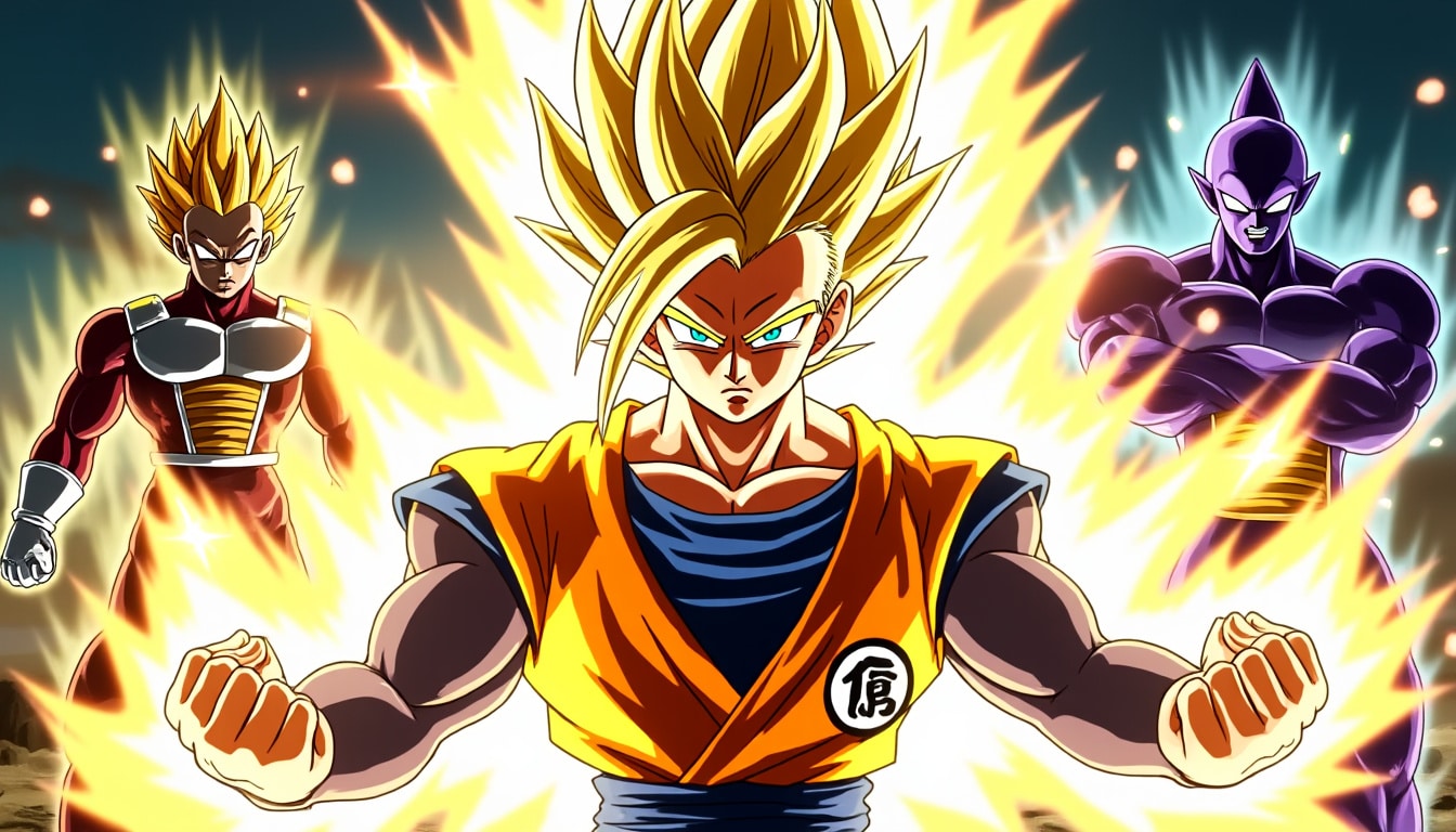 découvrez comment trunks impressionne tous les spectateurs en dévoilant sa puissance de super saiyan lors de son affrontement intense contre freezer et cold dans dragon ball z.