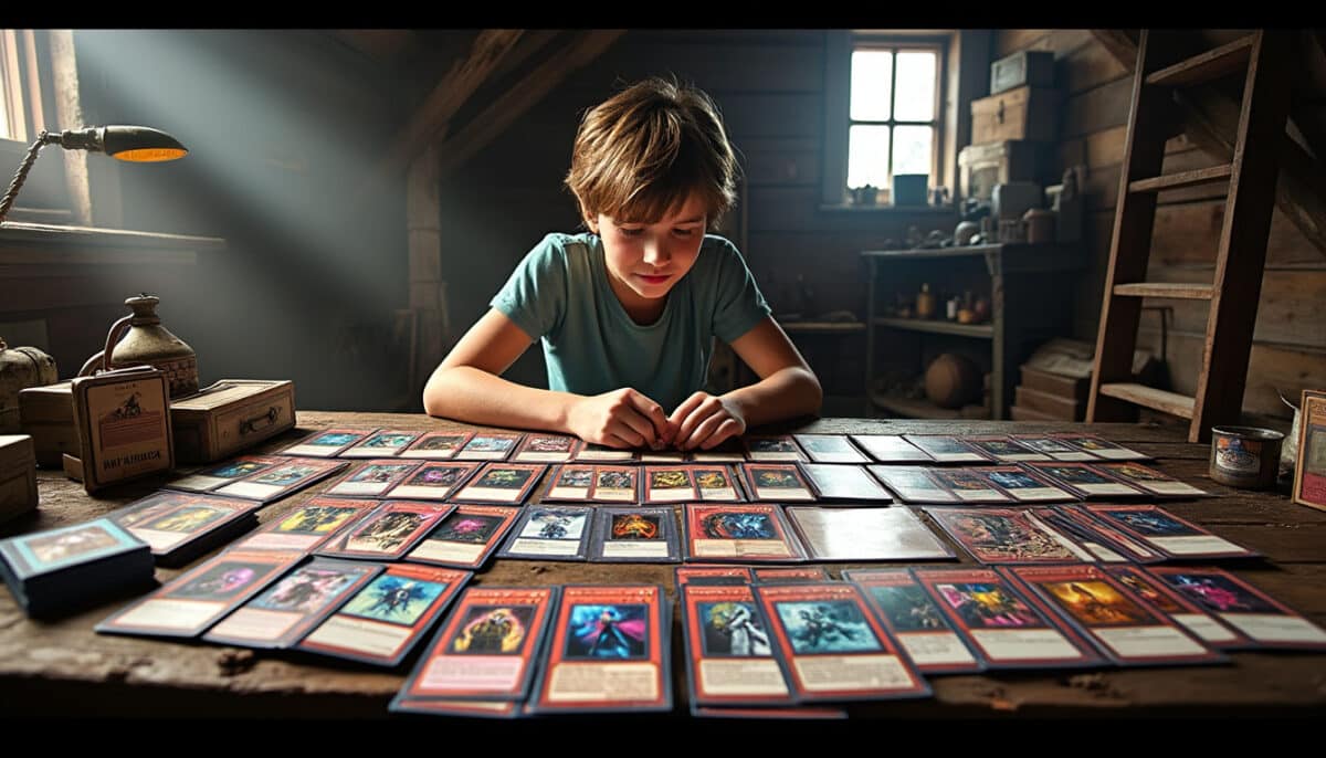 un homme fait une découverte surprenante dans son grenier : un deck yu-gi-oh! de tournoi complet, retrouvé intact après des années. une aventure nostalgique pour tous les fans de cartes et de duels.