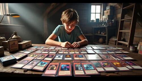 un homme fait une découverte surprenante dans son grenier : un deck yu-gi-oh! de tournoi complet, retrouvé intact après des années. une aventure nostalgique pour tous les fans de cartes et de duels.