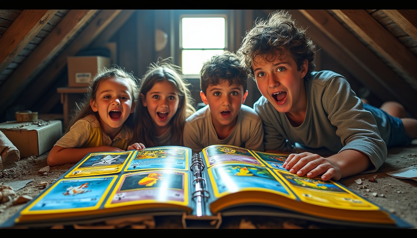 une famille fait une incroyable découverte en retrouvant un ancien classeur pokémon oublié dans leur grenier. entre surprise et souvenirs, revivez ce moment unique et découvrez la valeur sentimentale et potentiellement financière de cette trouvaille inattendue.