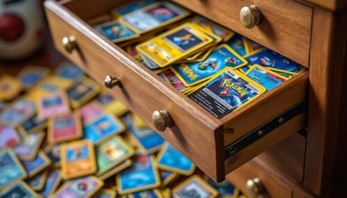 un homme redécouvre par hasard sa vieille collection de cartes pokémon cachée dans un tiroir : sa valeur actuelle le surprend et dépasse toutes ses espérances !