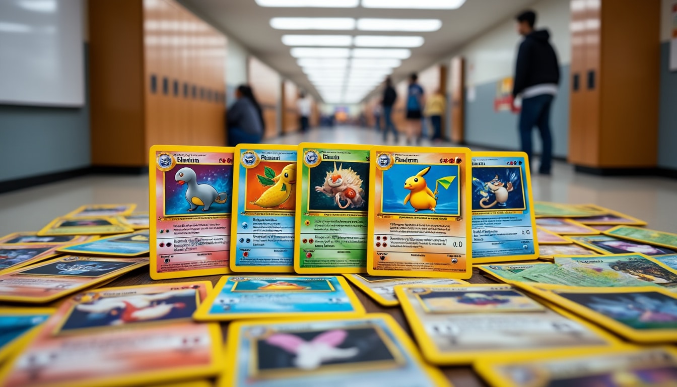découvrez comment d'anciennes cartes pokémon, oubliées à l'école, se retrouvent aujourd'hui aux enchères et séduisent les collectionneurs nostalgiques. une histoire passionnante entre nostalgie et trésors retrouvés.