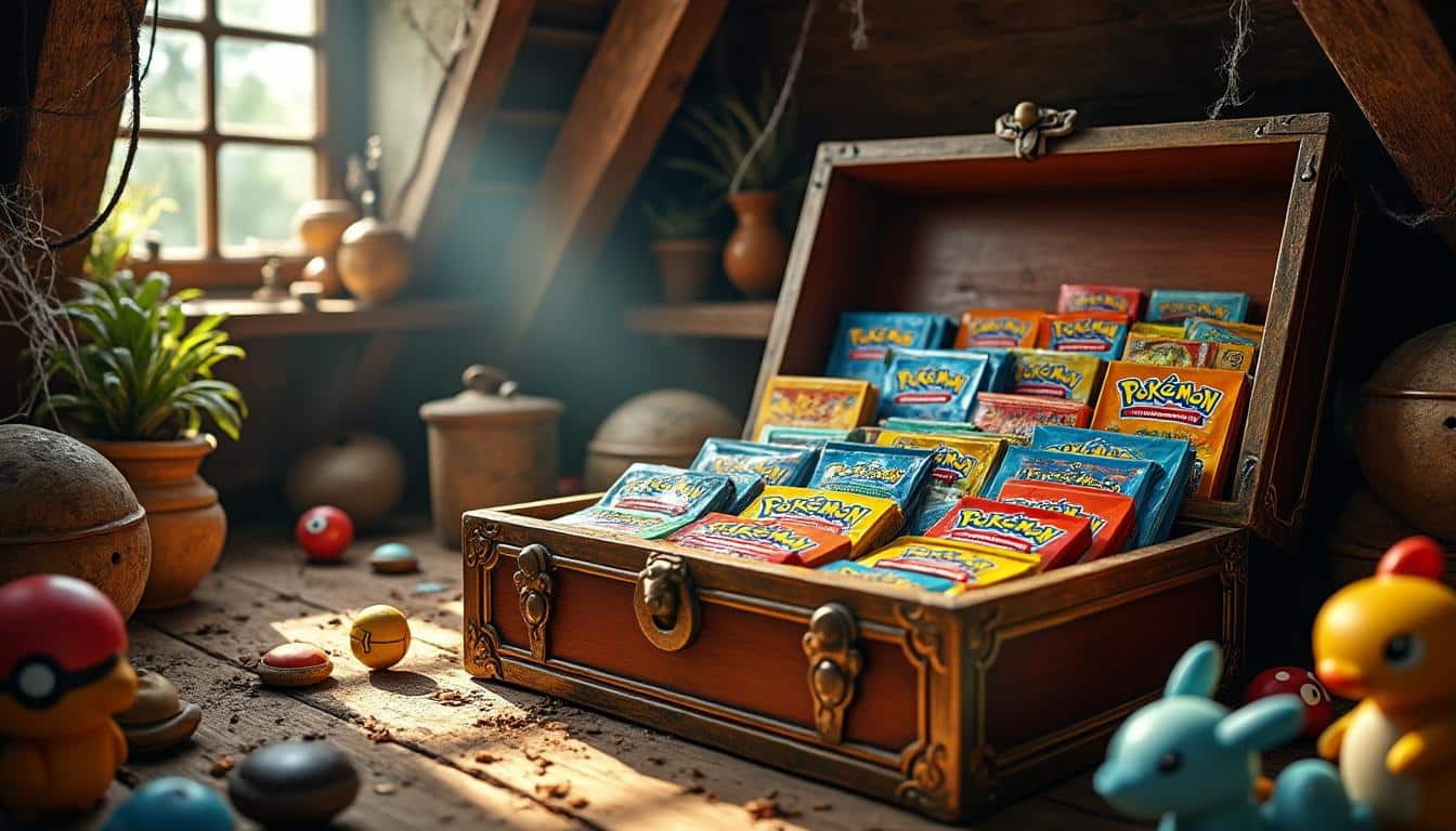 un incroyable trésor découvert en france : des boosters pokémon scellés retrouvés dans un grenier, d'une valeur inestimable pour les collectionneurs et passionnés !
