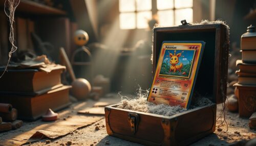 découvrez l’incroyable histoire d’une carte pokémon historique retrouvée par hasard dans une boîte oubliée au grenier. un trésor inattendu pour les fans et collectionneurs !
