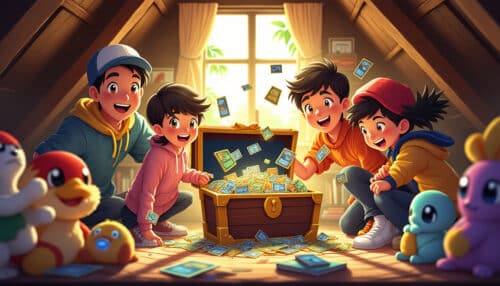 une famille fait une découverte incroyable dans son grenier : un coffre rempli de cartes pokémon rares. plongez dans cette histoire surprenante et explorez la valeur et les secrets que renferme ce trésor oublié.