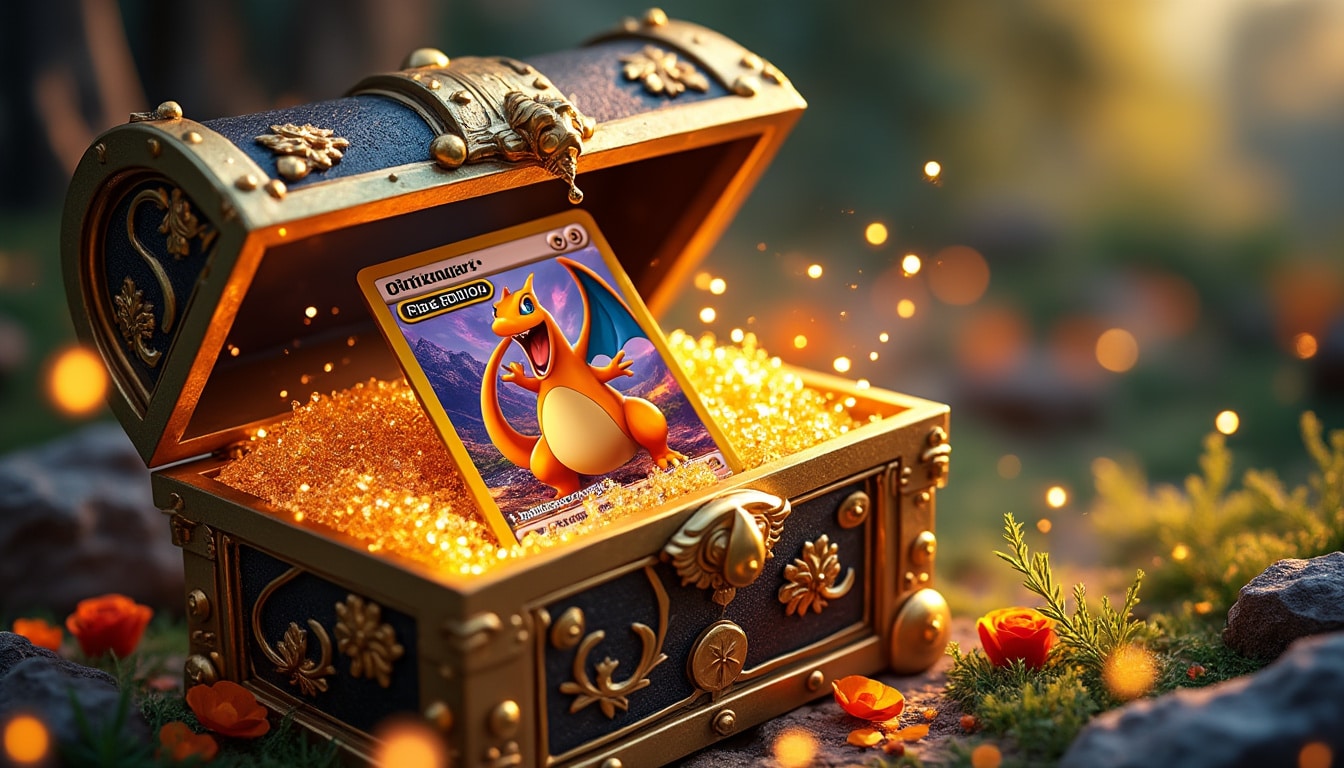 découvrez comment une vieille malle oubliée révèle un dracaufeu première édition, la carte pokémon mythique tant recherchée par les collectionneurs. une trouvaille exceptionnelle qui fait rêver les fans !