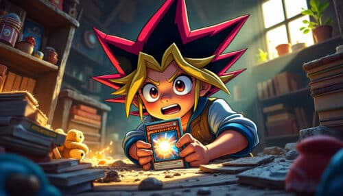 un enfant fait une incroyable découverte dans son grenier en retrouvant une carte interdite de yu-gi-oh! plongez dans cette histoire mystérieuse au cœur de l'univers des duellistes.